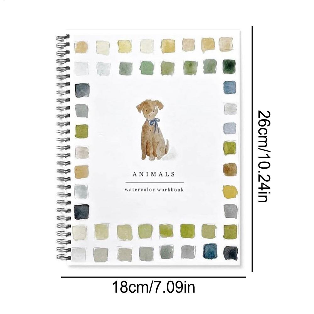 Watercolor Workbook Beginner-Friendly Watercolor Drawing Set Water Color Books Kit With Brush For Kid Boys Girls Child Adults