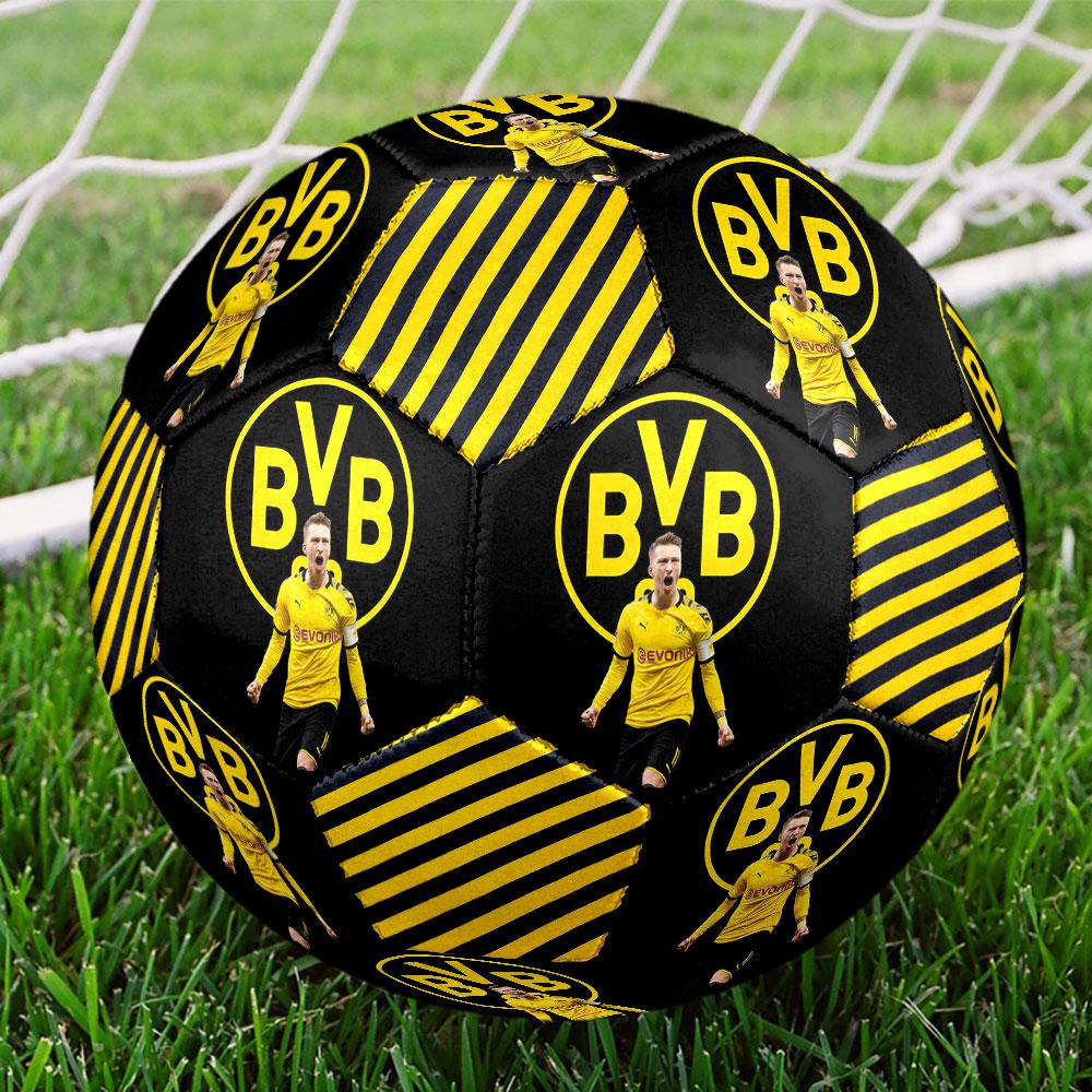 Pallone da calcio Borussia Dortmund Indoor Misura 5 Colorato Cucito a Macchina PVC Pronto per la Competizione Resistente Alto Rimbalzo