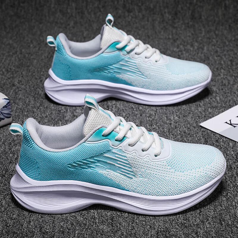 Sneakers Women's Shoes Summer New Mesh Breathable Casual Running Shoes Lightweight Shoes Shock-absorbing Running Shoes Flat Bottom Ultra-light