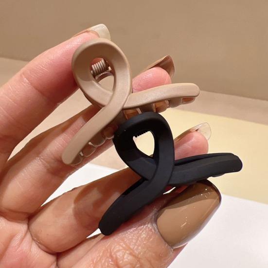 1/2Pcs Hair Claw Plastic Hair Clips with Non-Slip Secure Hold Frosted Color Interlocking Teeth Hair Clamp Hair Accessories