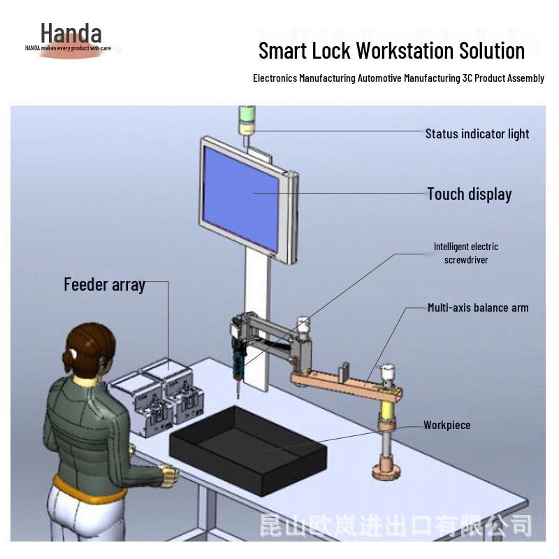 Handa Intelligent Electric Servo Screwdriver with Rapid Programming & MES Torque Data Upload