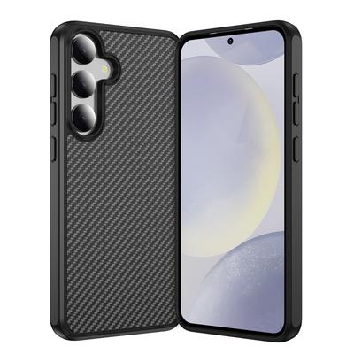 Armor Shockproof Carbon Fiber Texture Phone Case For Samsung S25 Ultra S25 S24 S23 Ultra Plus For Magsafe Magnetic Hard Cover