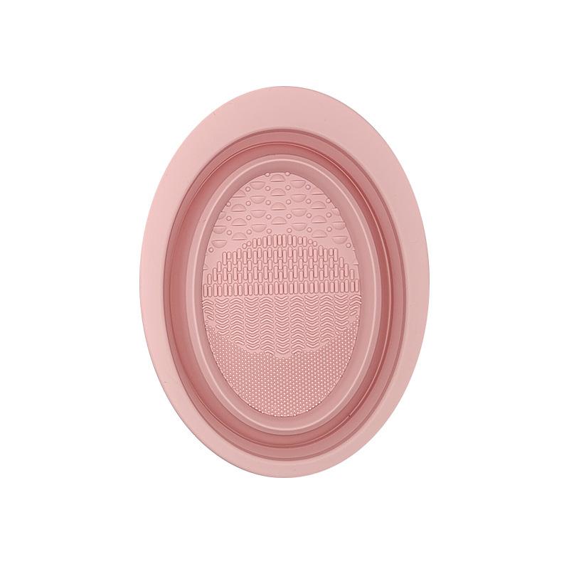 

Портативная силиконовая подушечка для чистки кистей для макияжа и миска для мытья спонжей