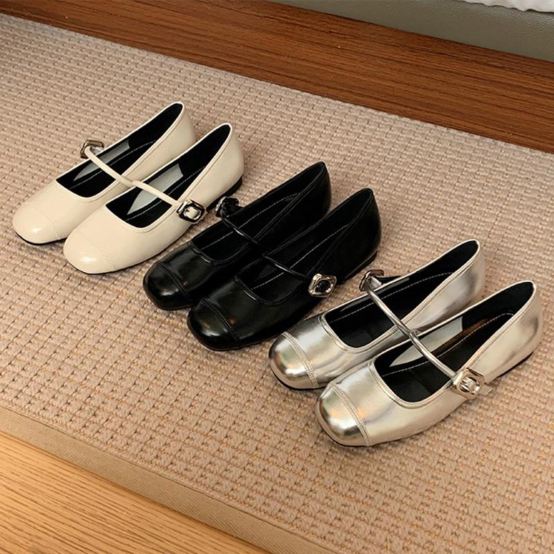 Fashion Silver Wedges High Increase Mary Janes Woman Belt Buckle Shoes Flats Elevated Ballets Ladies Lolita Loafers Party Bridal Shoes