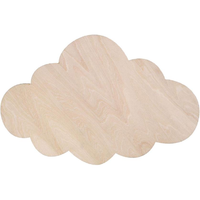 Children Mirror Cloud Wooden Mirror Cartoon Shatterproof Mirror Wall Sticker Kid Children's Bedroom Home Decorate Bedroom Nursery Decoration, 14.96 x