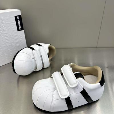 Velcro moche mignon coquille tête chaussures pain femmes nouveau polyvalent hauteur intérieure augmentée sport décontracté petites chaussures de planche