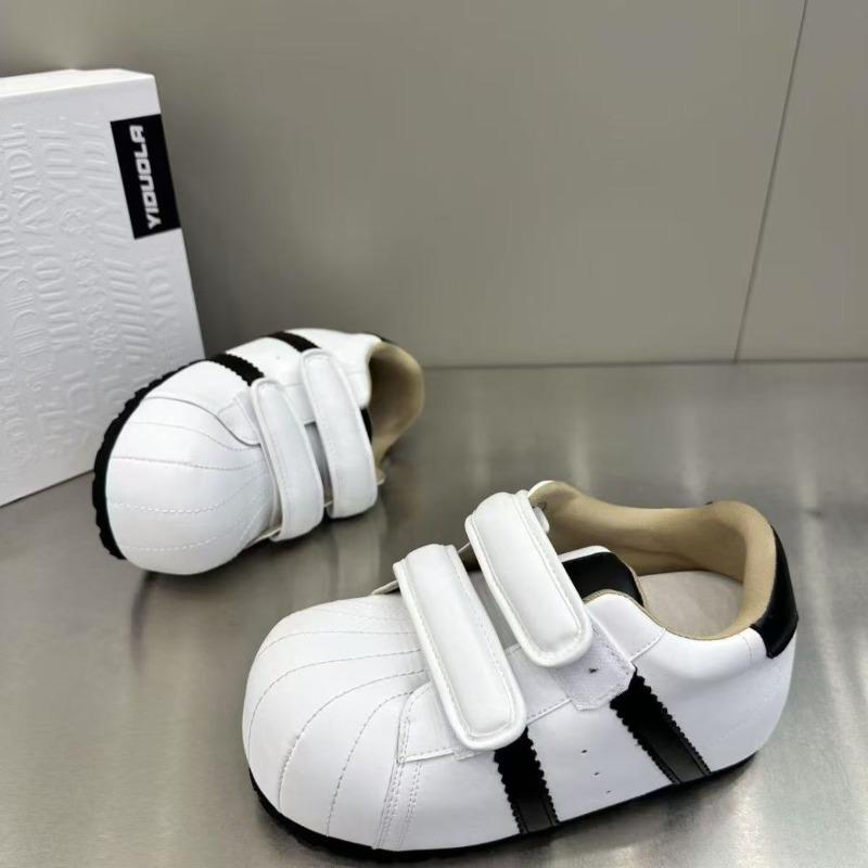 Velcro ugly cute shell head bread shoes women's new versatile inner height increase casual sports small board shoes