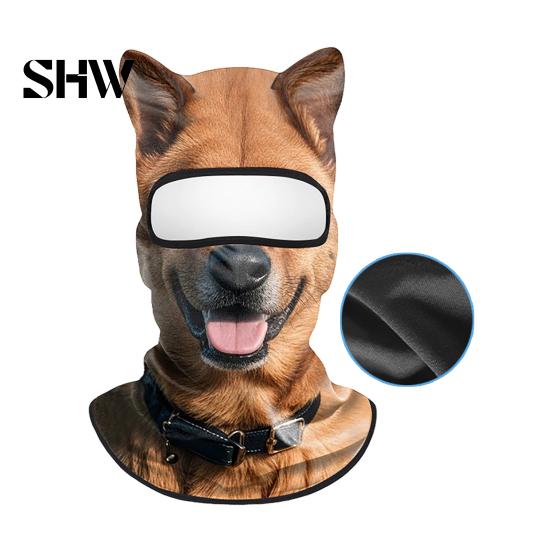 Cycling Face Mask 3D Animal with Ears, Breathable Ice Silk Balaclava for Moisture Wicking Spring Summer, Quick Drying UV Protection Full Cover