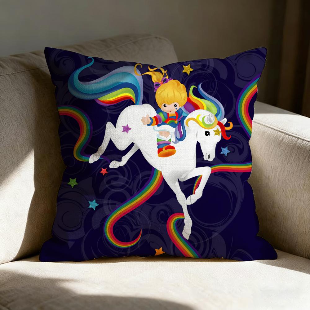Cute R-Rainbows B-Brite Pillow Case pillowcase, double-sided printed, sofa cushion, bedroom headboard pillow