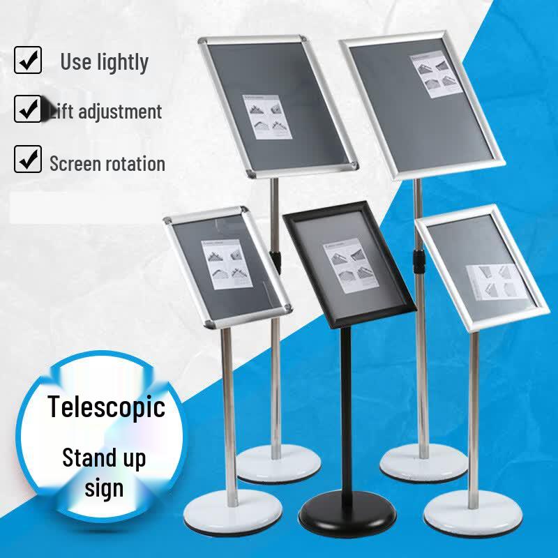 A3 Metal Retractable Floor Standing Display Sign Holder