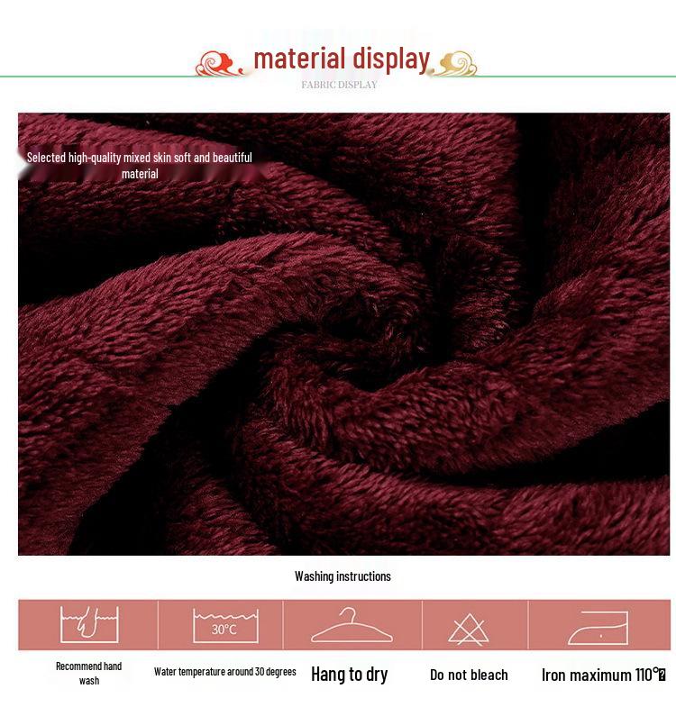 Stylish Chinese-Style Wool Coat for Middle-Aged and Elderly Women - Thickened Velvet Outerwear for Autumn and Winter