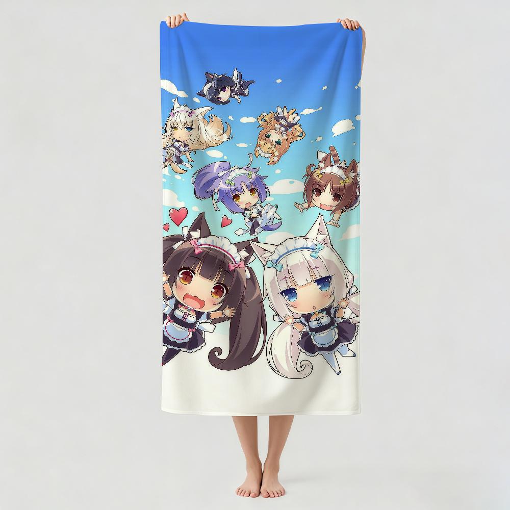Anime N-Nekopara Towel Drying Bath Towel Applicable To Light Swimming Camping Yoga Beach Out