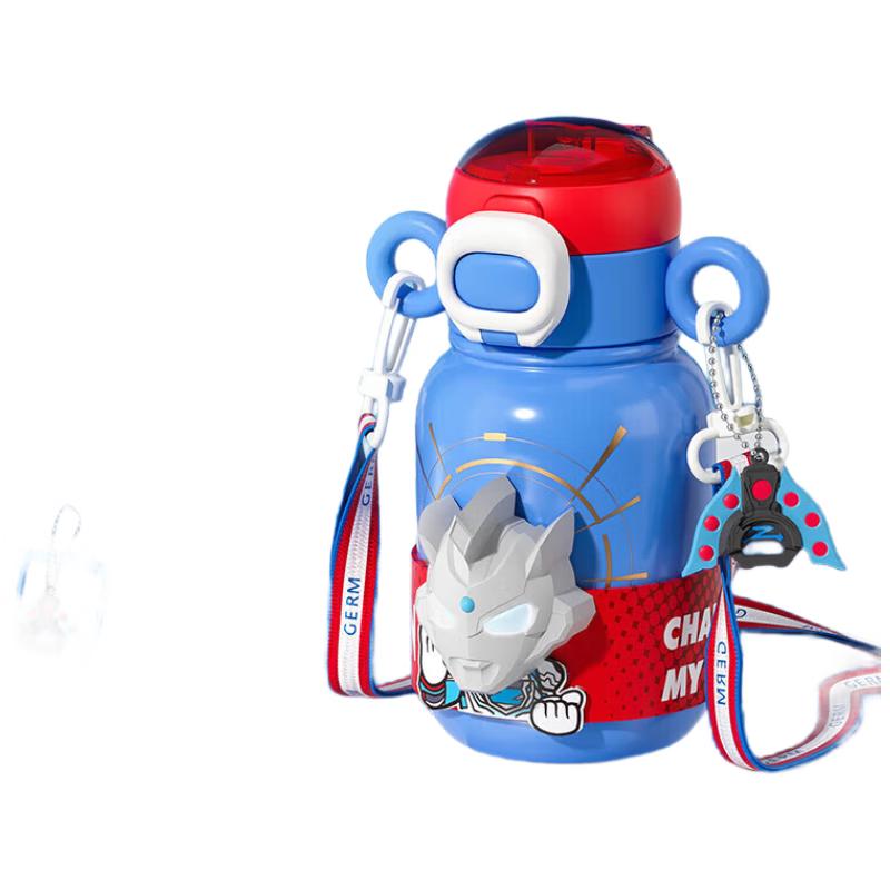 Geminio Ultraman Kids Insulated Straw Water Bottle 500ML
