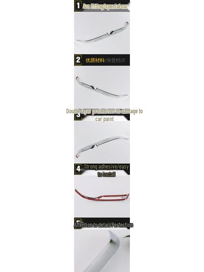 Avancier Rearview Mirror Decorative Trim Strip - Fits 16 Models, Includes Reversing Mirror Bright Patch