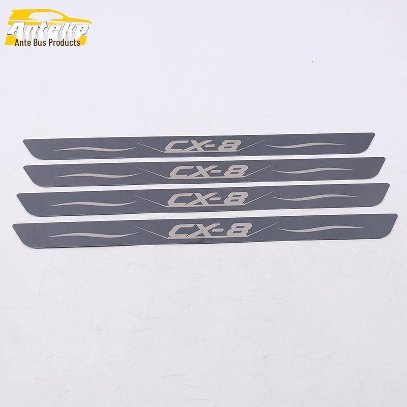 19 CX8 Sill & Bumper Trim Stickers: Bright Strips & Trunk Plate Modification Accessories