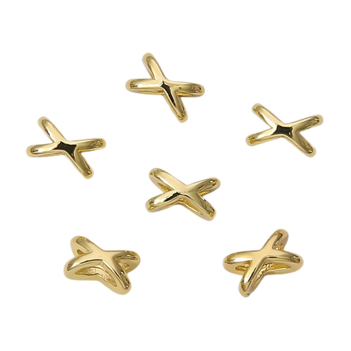 

Медные четырехконечные бусины с разделенными звездами для изготовления ювелирных изделий своими руками, аксессуары для рукоделия 8x5mm