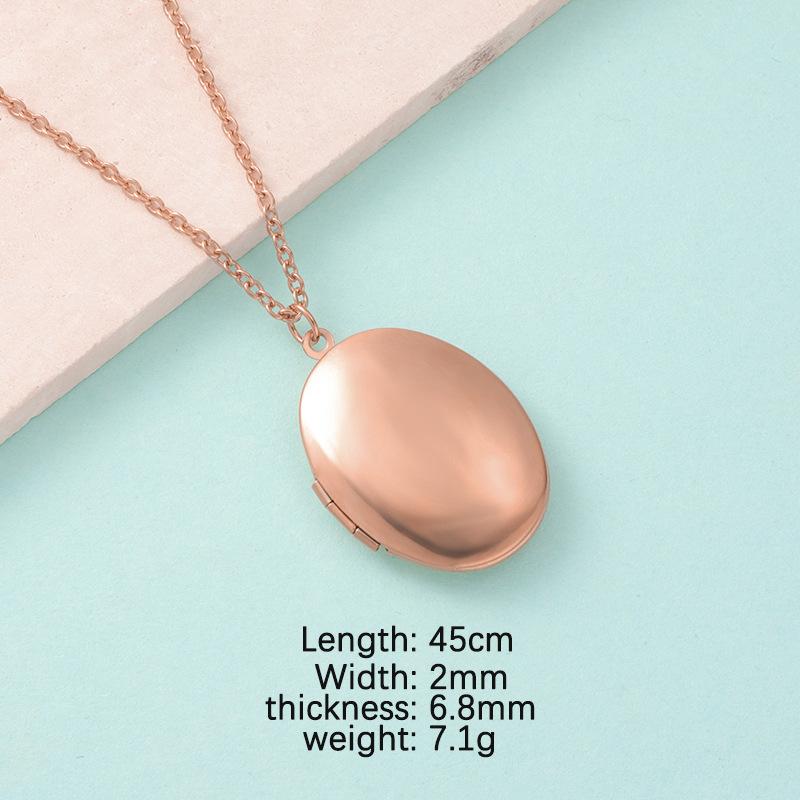 Roestvrij Staal Foto Medaillon Ketting Hart Rond Ovaal Gepersonaliseerde Herinnering Sieraden voor Vrouwen Mannen