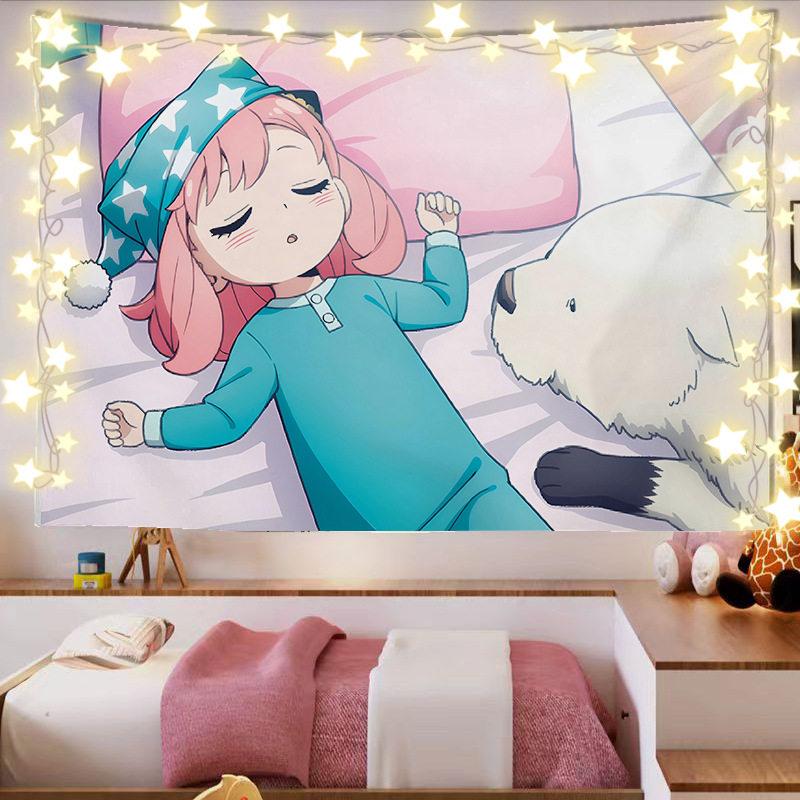 Spy X Family Ania Anime Wall Tapestry Decorative Headboard for Bedroom Dormitory Fans Artwork