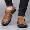 New Summer Flats Non-slip Man Sandals New Design Men's Beach Loafers Handmade Leather Sandals Men Suitable Roma Shoes