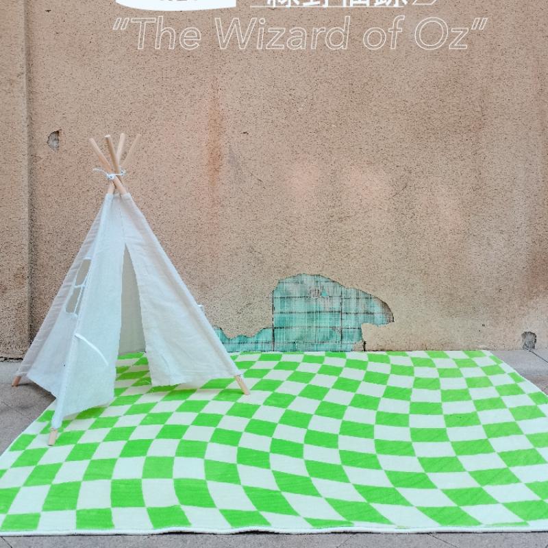 Fashion Minimalist Retro Checkerboard Living Room Large Area Trendy Carpet Bedroom Girl Color Decoration Fluffy Thick Soft Rug