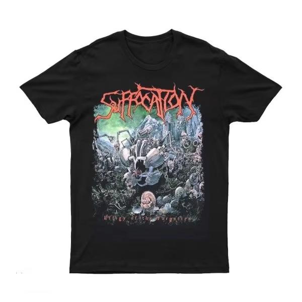 2025 New SUFFOCATI - Effigy of The Forgotten Printed Unisex Street Fashion Trend Pure Cotton Autumn and winter innerwear