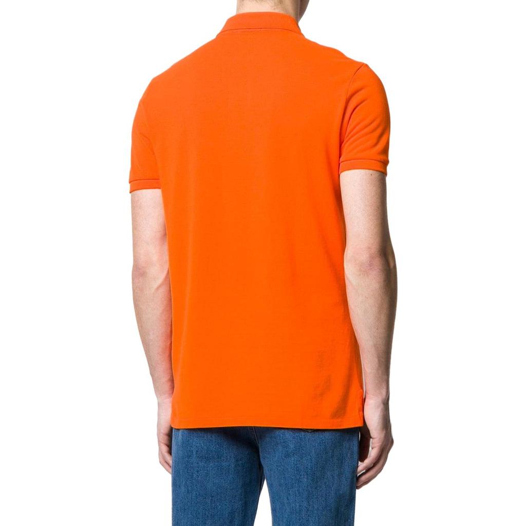 Polo Ralph Lauren SS22 Solid Color Logo Embroidered Short Sleeve Polo Shirt Men tops Orange 710782592-024