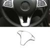 Cover Trim Fit For Benz GLS GLE 2016-2019 Steering Wheel Strip ABS Silver 1PCS