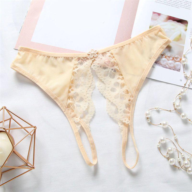 Sexy Women Lace Flowers Panties Low Rise Transparent Underwear Embroidery Briefs  Lingerie