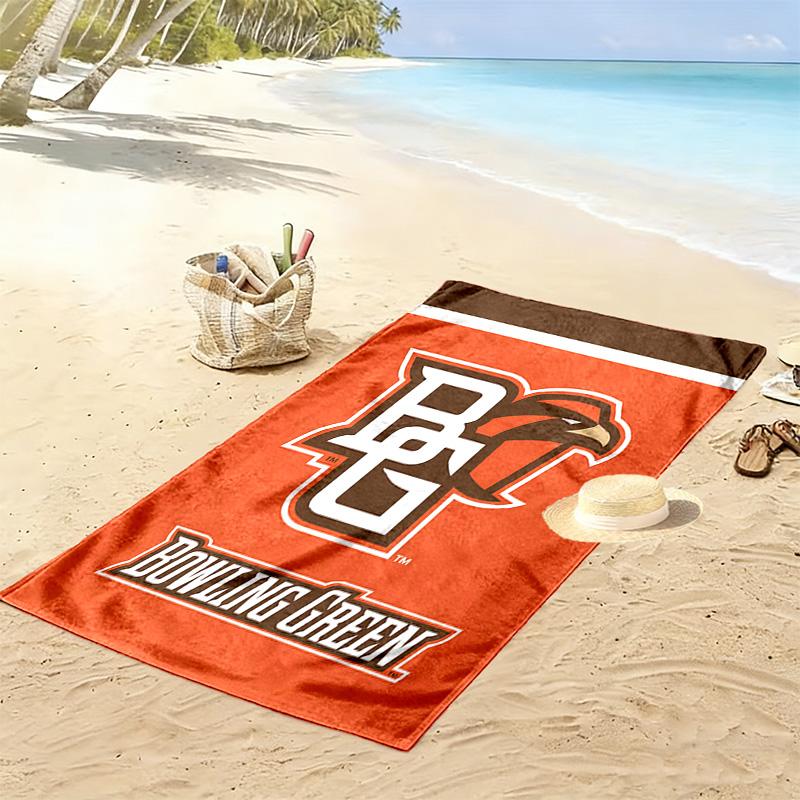 Bowling Green Falcons Print Beach Towel, Large Soft Quick Dry Towel for Beach Camping Swimming