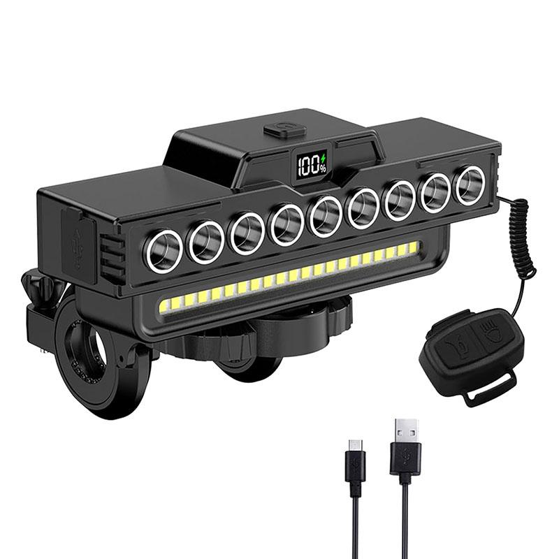 

Bicycle Headlight Bike Front Light 9 LEDs Rechargeable Outdoor Night Riding High Brightness Waterproof for Cycling Accessories