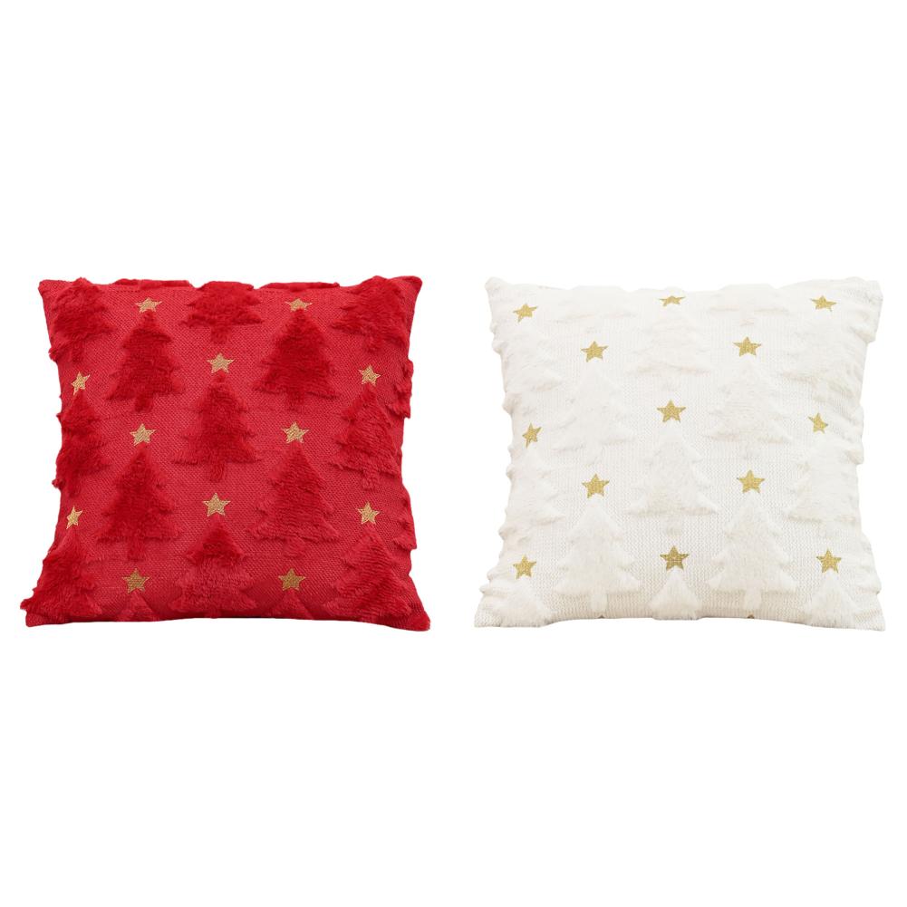 Merry Christmas Decorative Pillowcase 45x45cm Soft Plush Couch Cushion Case Car Bedroom Cushion Cover Christmas Pillowslip Home