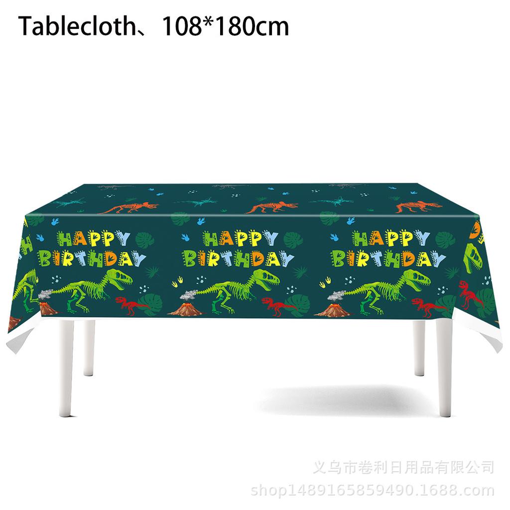 Dinosaur Themed Party Supplies Birthday Decorations Disposable Tableware Banners Flag Paper Plates Paper Towels