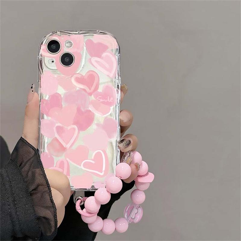 Love Heart Bracelet Case for Samsung Galaxy A55 A54 A15 A35 A24 A14 A34 A25 A53 A33 A32 A52 S24 Ultra S22 S21 Plus S20 S23 FE