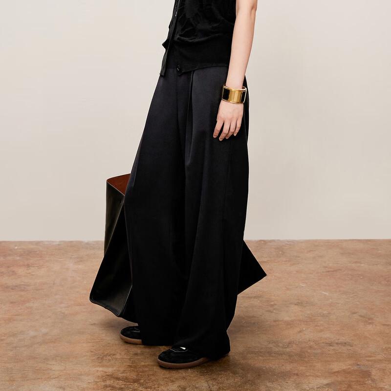 LESS 2024 Autumn Sheep Wool Straight-Leg Pants