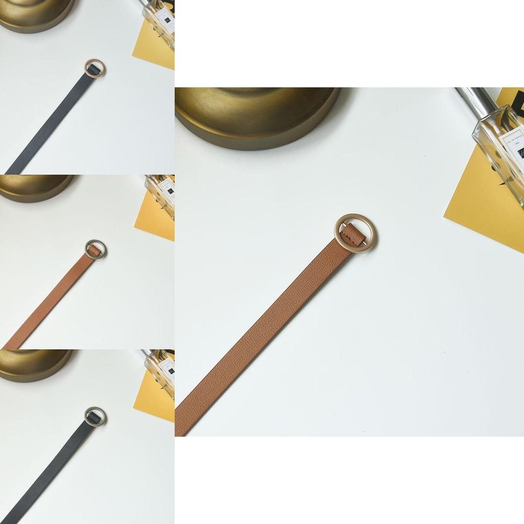 Stylish Women's Minimalist Black Denim Pants With Decorative Belt For Trendy Looks