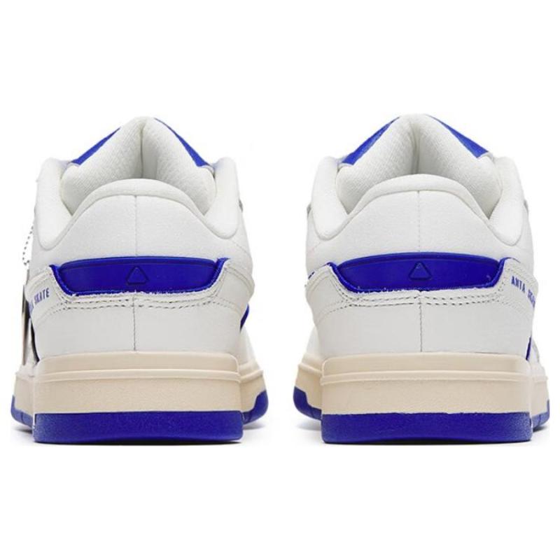 Anta Life Collection Anti-Slip And Wear-Resistant Lightweight Low-Top Skateboard Shoes Women's White Blue Sneakers 122248026-3
