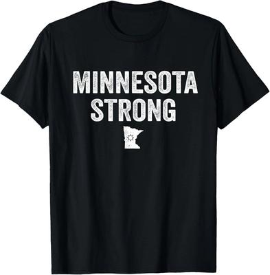 Retro Vintage Minnesota Strong with Map Flag T-Shirt