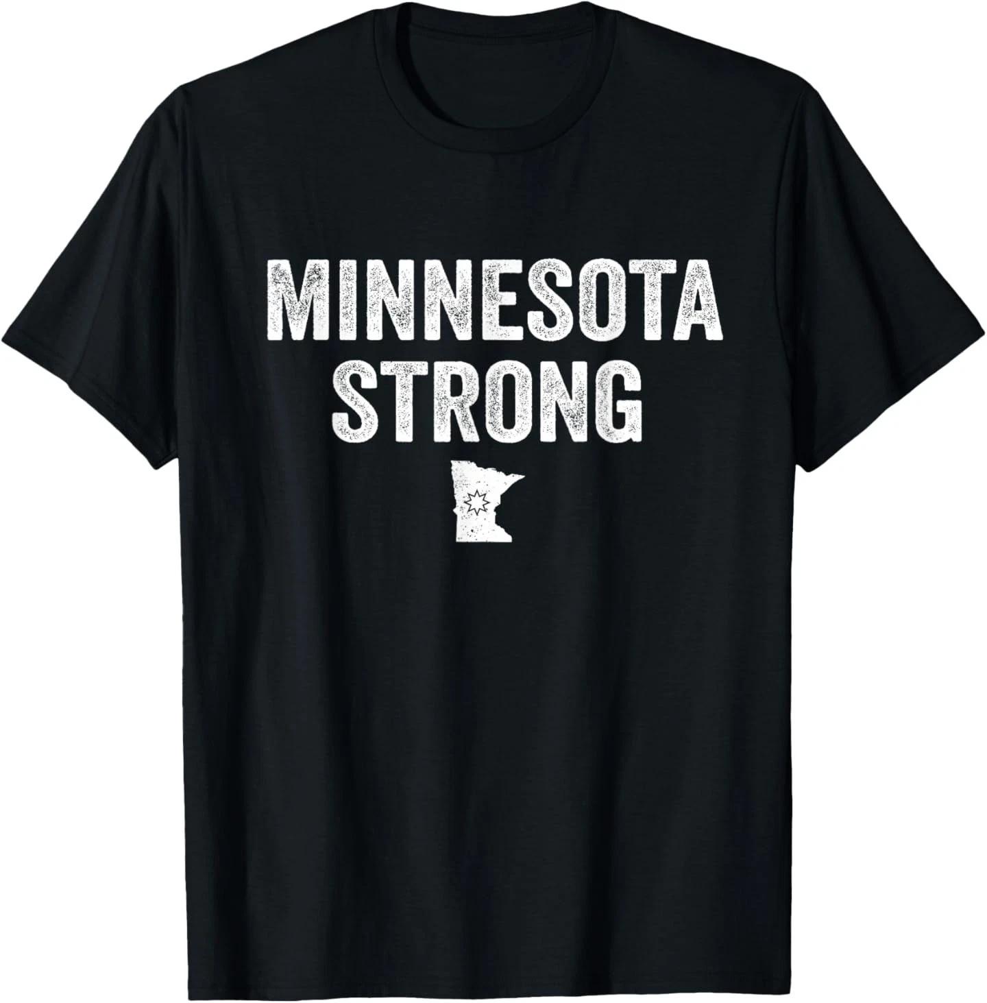Retro Vintage Minnesota Strong with Map Flag T-Shirt 2XL