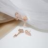 Korean Style White Cloud Water Drop Stud Earrings for Women Crystal Stars Bow Asymmetry Earring Wedding Party Jewelry Gifts
