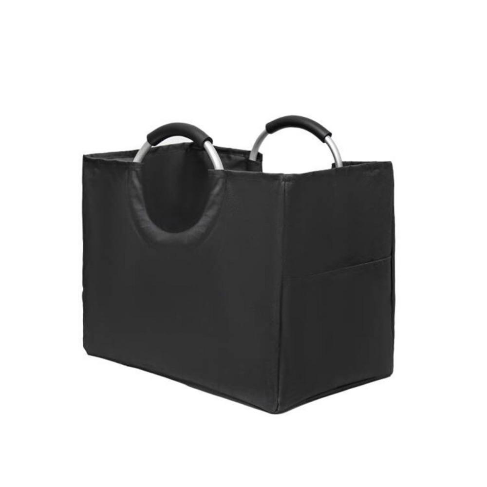 

with Aluminum Handles Tote Bag Oxford Cloth Storage Brasket Heavy Thickened Storage Bag Beach чёрный