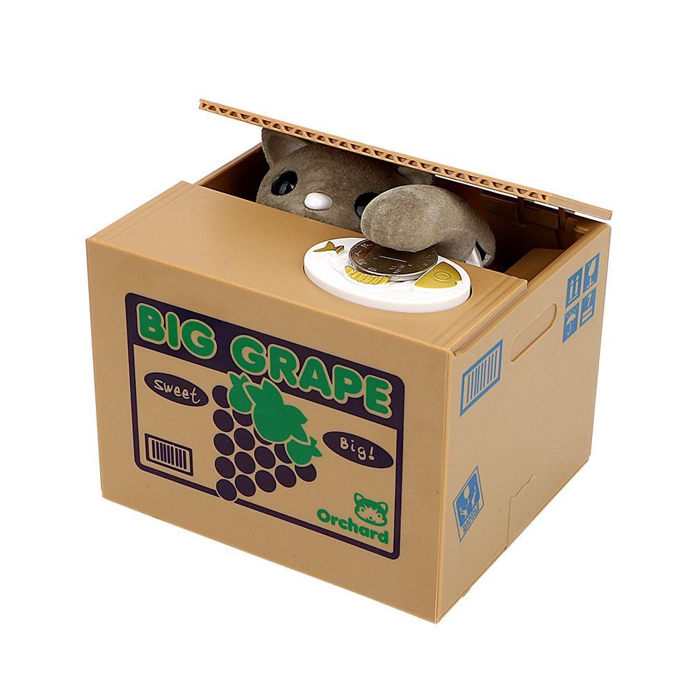 Children Cat Panda Thief Automatic Stealing ATM Toy Money Saving Box Coin Box Piggy Bank