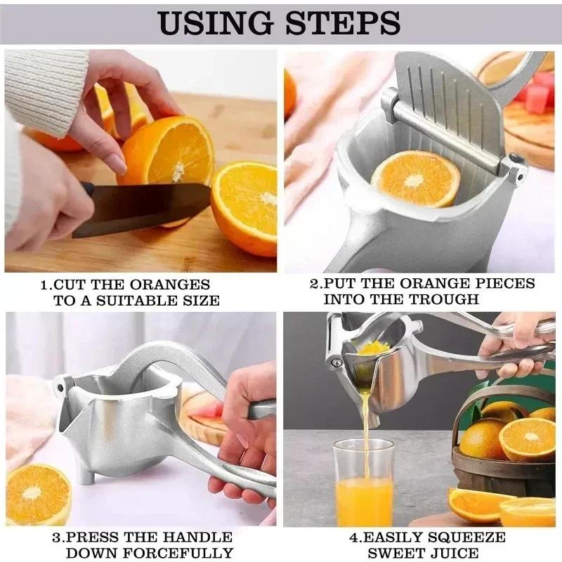 Manual Juice Squeezer Aluminum Alloy Hand Pressure Juicer Pomegranate Orange Lemon Sugar Cane Juice Kitchen Bar Fruit Tool