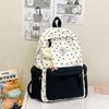 Schoolbag New Small Fresh College Student Junior High School Student Schoolbag Female Versatile Contrasting Color Casual Backpack Large Capacity