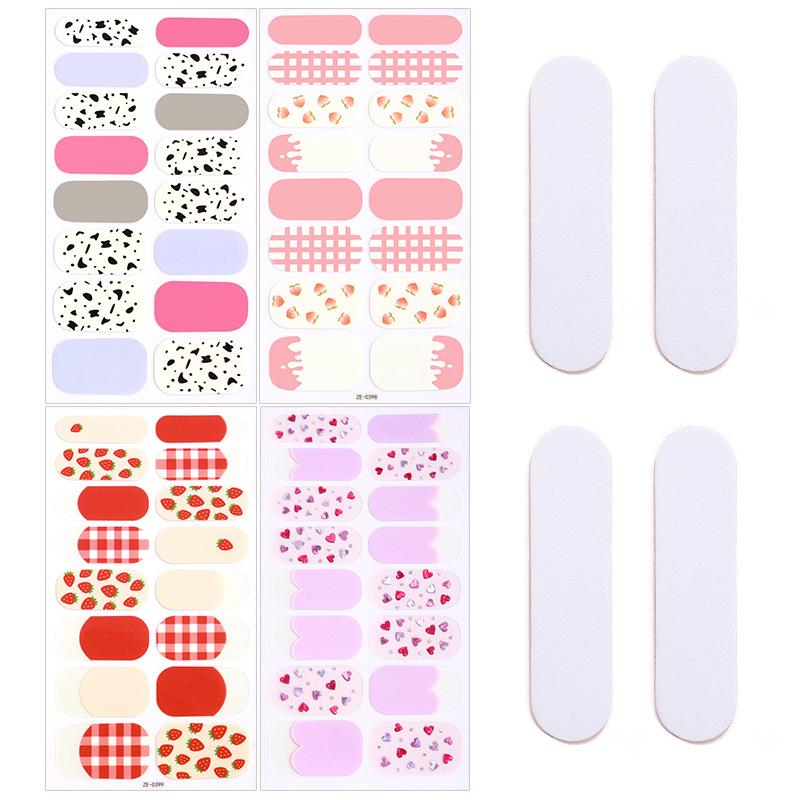 

Набор наклеек для ногтей Zhengxiang Solid Glitter - 16 блестящих самоклеящихся пленок с полным покрытием Nude nails + nail file