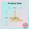 copper Golden Leopard Panther Animal Pendants Charm Compatible With 4MM Hole Diameter Bracelets Do It Yourself Bead Ms Jewellery Gift