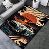 Japanese-style Sports Car Pattern DoorMat, Non-slip Carpet, Suitable for Living Room, Bedroom, Bathroom, Holiday Home Decoration