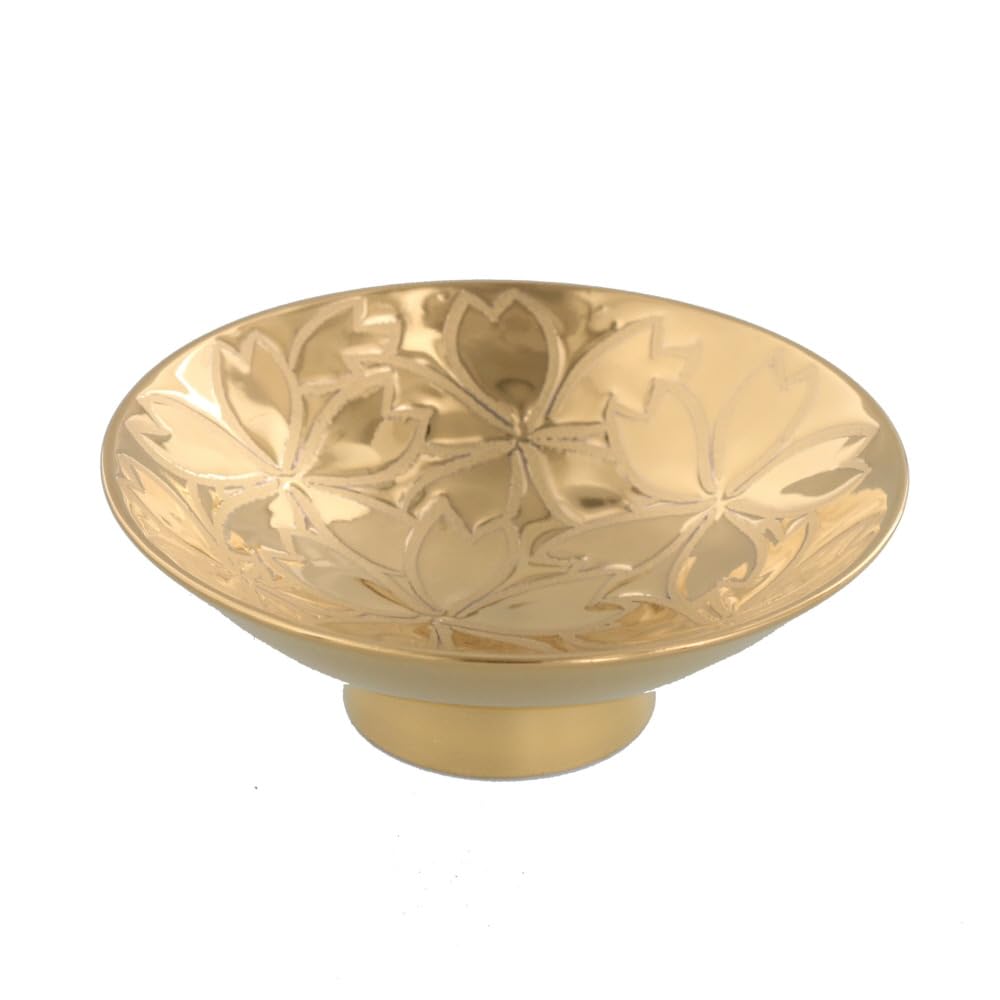

EAST table sake cherry blossom Mino wooden Made in Japan Gold-glazed cup, large, design, ware, box, 716-009,