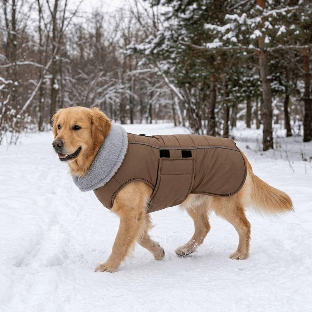 Windproof Dog Winter Coat Thickened Dog Ski Suit Padded Pet Coat Dog Vest Jacket  Outdoor