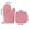 2 pcs Heat-Resistant Microwave Mitten Cotton Lining Insulated Glove  Household