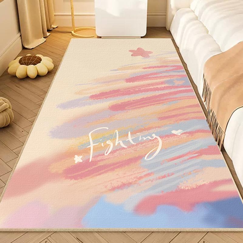 Color Fashion Graffiti Carpet Living Room Sofa Bedroom Bedside Entrance Door Mat Non-slip Home Decor Cute Girl Child Rug